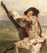 Jean-Antoine Watteau Details of The Music-Party oil on canvas